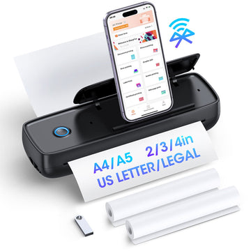 Aixiqee A81 Portable Thermal Printer with Phone Holder