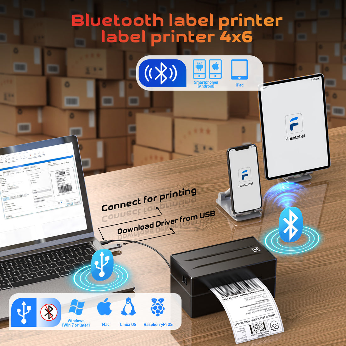 Aixiqee Y812 Thermal transfer label printer